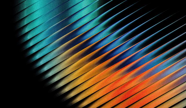 Abstract vibrant colorful diagonal lines. orange and teal