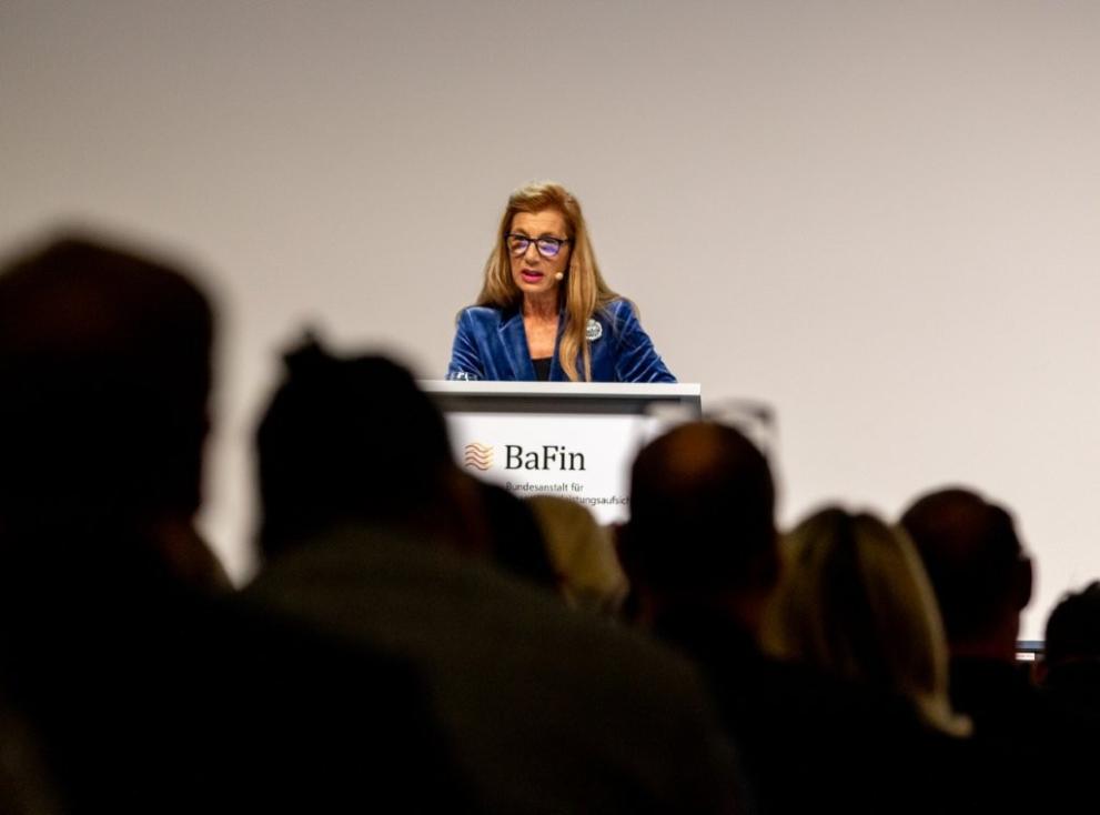 AMLA Chair Bruna Szego delivers a keynote at the 7th BaFin symposium for the prevention of money laundering and terrorism financing.