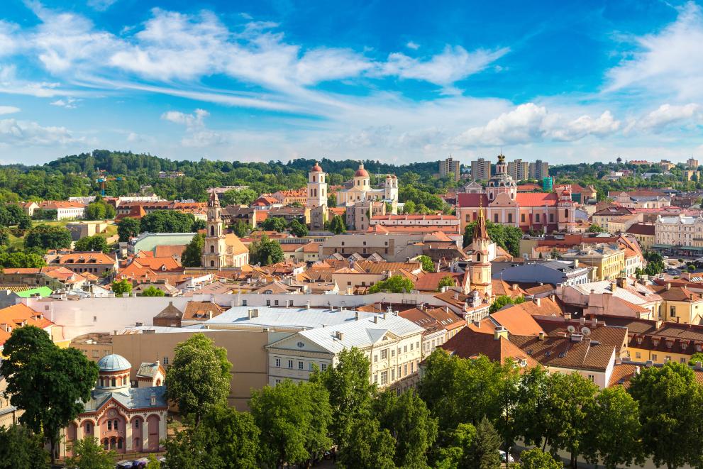 Skyline of Vilnius, Lithuania