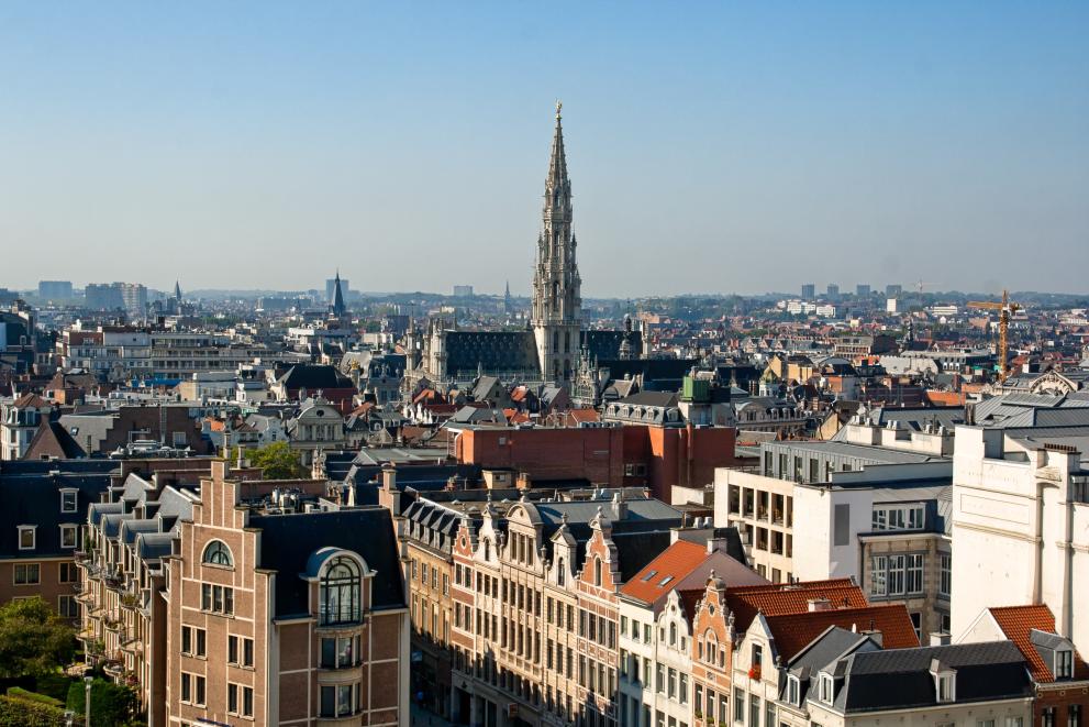 Panoramic view of the Brussels skyline