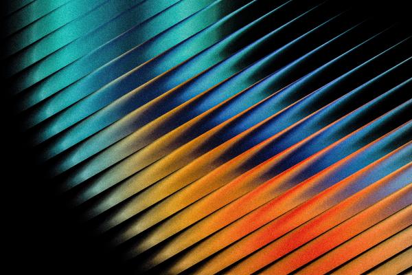 Abstract vibrant colorful diagonal lines. orange and teal