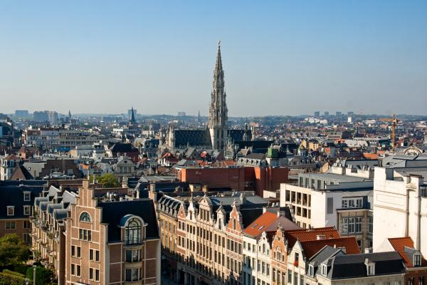 Panoramic view of the Brussels skyline